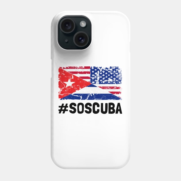 SOS Cuba Flag Free Cuba Libre 2021 Phone Case by dyazagita