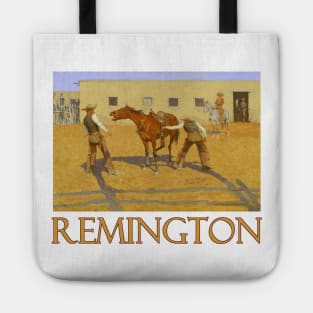 His First Lesson by Frederic Remington Tote