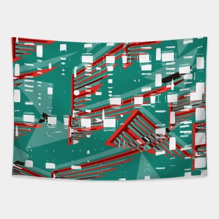 Woman Faded Sport Geometric Fashion Print cópia Tapestry