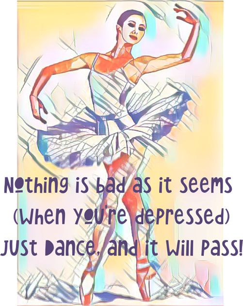 Nothing is bad as it seems when your depressed..just DANCE! Kids T-Shirt by PersianFMts