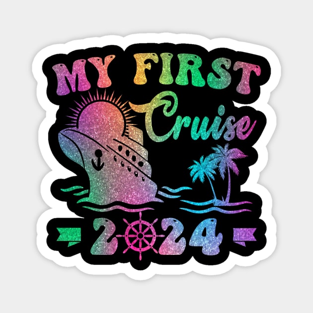 My First Cruise 2024 Tee Family Vacation Cruise Ship Travel Magnet by Cruise Squad Prints