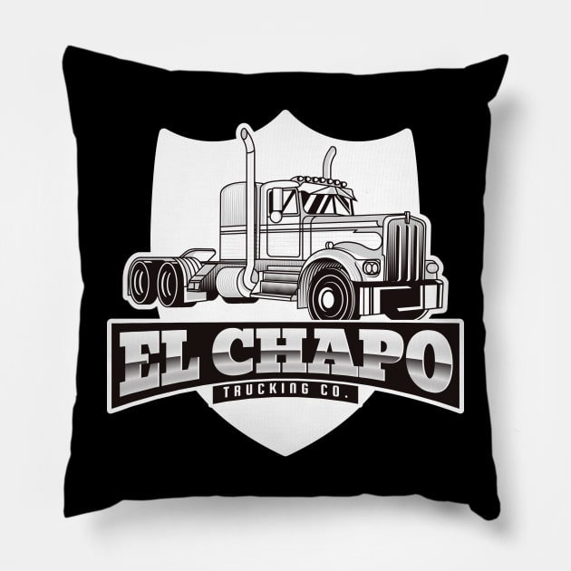 EL CHAPO GUZMAN TRUCKING CO. Pillow by Cult Classics