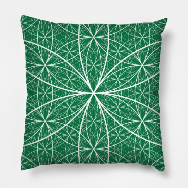 Dimensional Flower of Life - Transparent - On the Back of Pillow by ShineYourLight