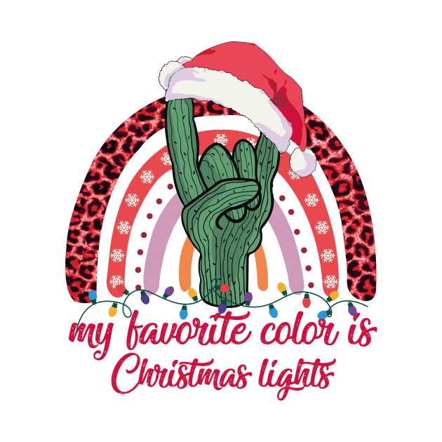 Rainbow Rock Hand My Favorite Colors Is Christmas Lights by jodotodesign