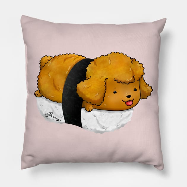 Poodle Nigiri Pillow by Akiraj