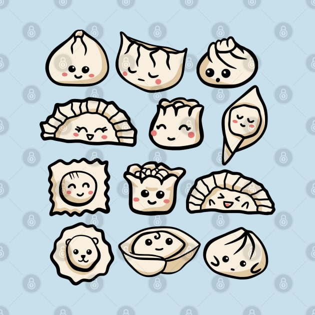 Kawaii dumplings by Chigurena