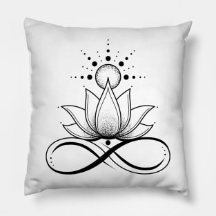 Lotus flower & infinity sign Pillow