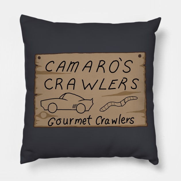 Camaro's Crawlers Pillow by KnettersPracticalOutdoors