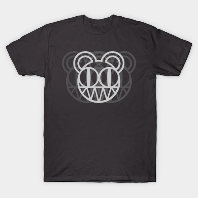 Radio Bear Retro Minimalist Color Design Grey - Bear - T-Shirt
