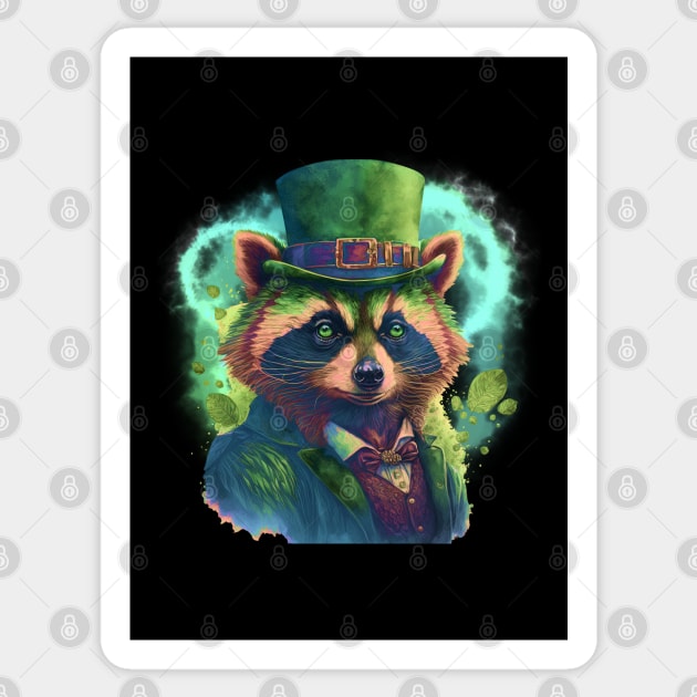 Lucky Raccoon Sticker