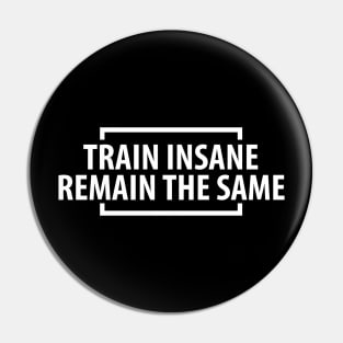 Train insane and remain the same Pin