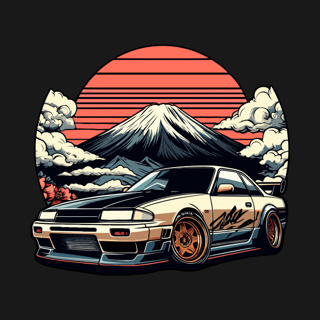 JDM car Japanese Retro Car Racing Drifting Legend Tuning by KromADesign