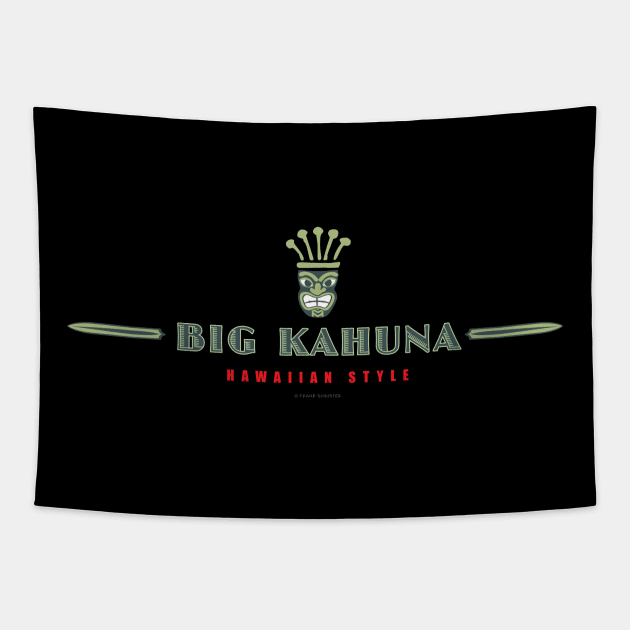 Big Kahuna Hawaiian Style Tiki Tapestry by PauHanaDesign