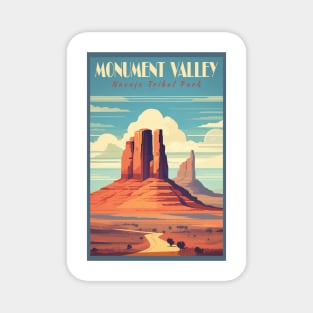Monument Valley National Park Travel Poster Magnet