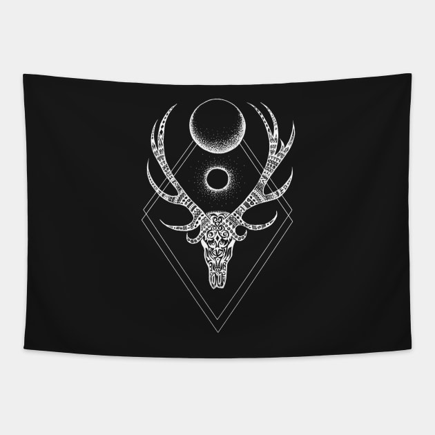 Stag Head Tapestry by NorthAnima