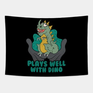 Plays Well With Dino Tapestry