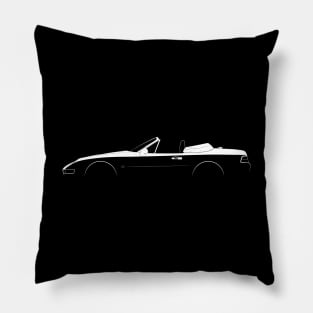 Porsche 968 Cabriolet Silhouette Pillow