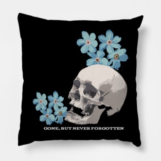 Skull and Flowers Design Centre Pillow