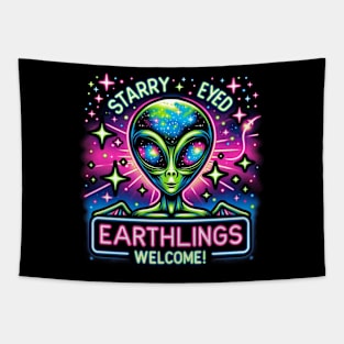 Starry-Eyed Welcome - Earthlings Collection Tapestry