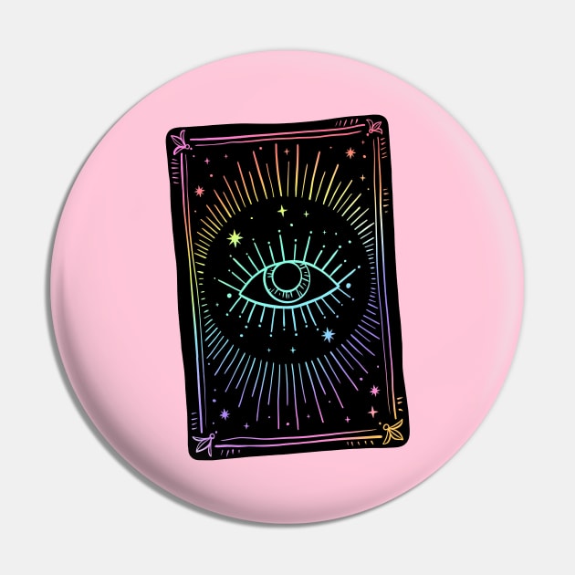 fortune-telling card with all seeing eye Pin by OccultOmaStore