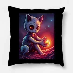 Gloriana the Cutest Cat in the World Manifests a Light Orb Pillow