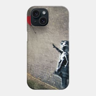 Banksy's Girl with a Red Balloon II Phone Case