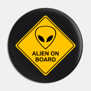 Alien on Board Pin