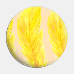 Boho golden feather pattern Pin