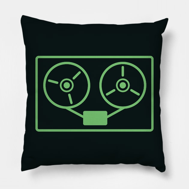 Reel to Reel Tape for Electronic Musician Pillow by Atomic Malibu