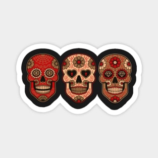 Set of Mexican sugar skulls Magnet