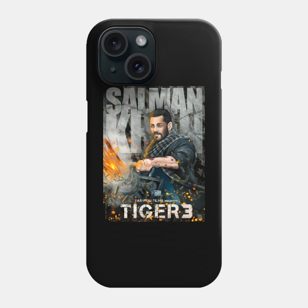 Tiger Art-Salman khan Phone Case by SAN ART STUDIO 