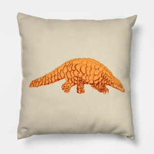 sleepy pangolin in slow motion Pillow