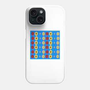 Flowers on Blue Phone Case