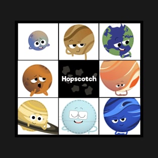 Hopscotch Planets Square T-Shirt