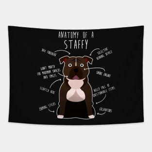 Staffordshire Terrier Staffy Anatomy Tapestry