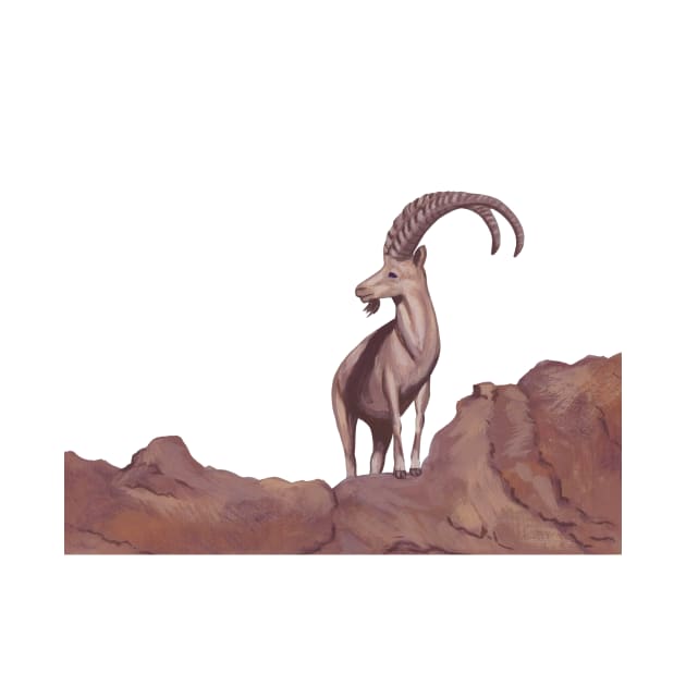 Mountain Goat on the rocks by JoanTatley