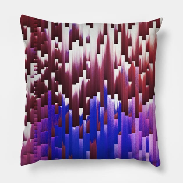 Skyline Glitch - Contemporary Exclusive Modern Design Pillow by DankFutura