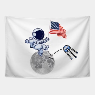 Cold War Space Race American Victory Tapestry