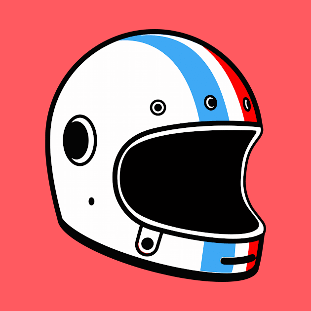 Race Car Driver Helmet by SLAG_Creative