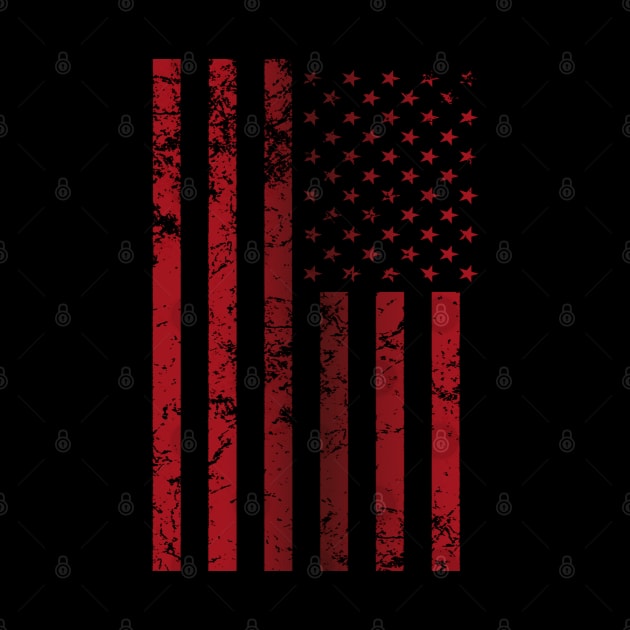 Red American flag by Scar