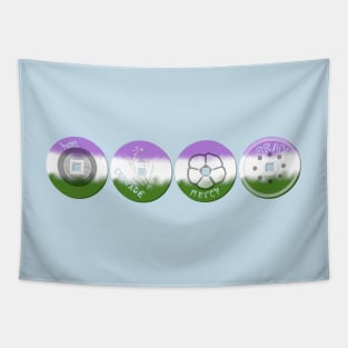 Genderqueer Pride Coins Tapestry