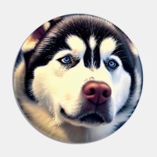 Duke, Siberian Husky Pin