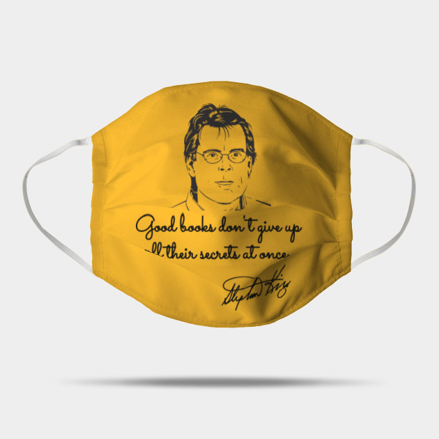 Stephen King Quotes On Books Stephen King Book Mask Teepublic