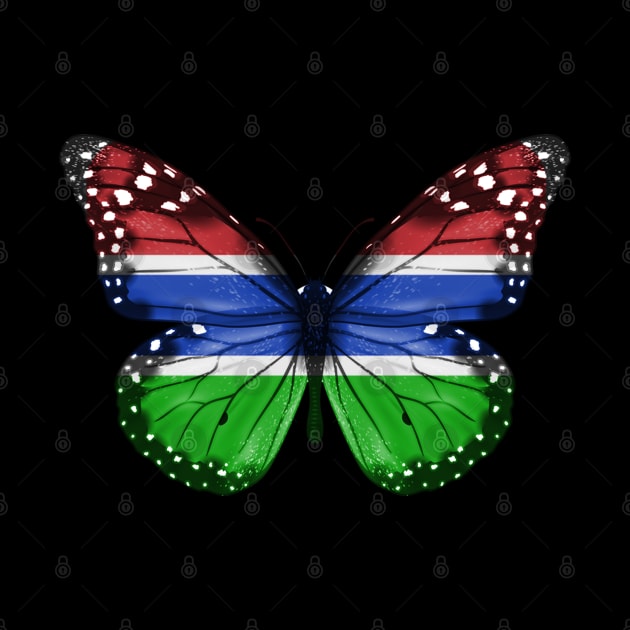 Gambian Flag  Butterfly - Gift for Gambian From Gambia by Country Flags