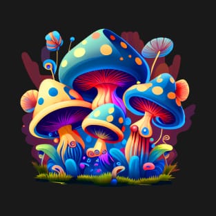 Funny Magic Mushrooms Group T-Shirt