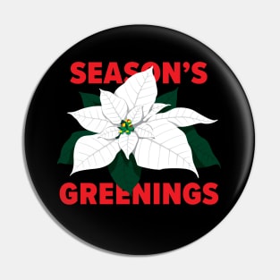 Poinsettia Greetings #2 Pin