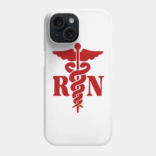 Registered Nurse R N Red Phone Case