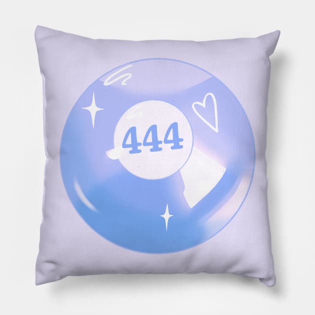 444 Angel Number Pool Ball Pillow by novembersgirl