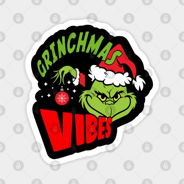 Grinchmas Mischievous Vibes Magnet by LopGraphiX