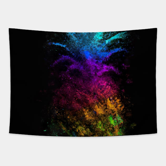 Rainbow Pineapple Tapestry by maxcode